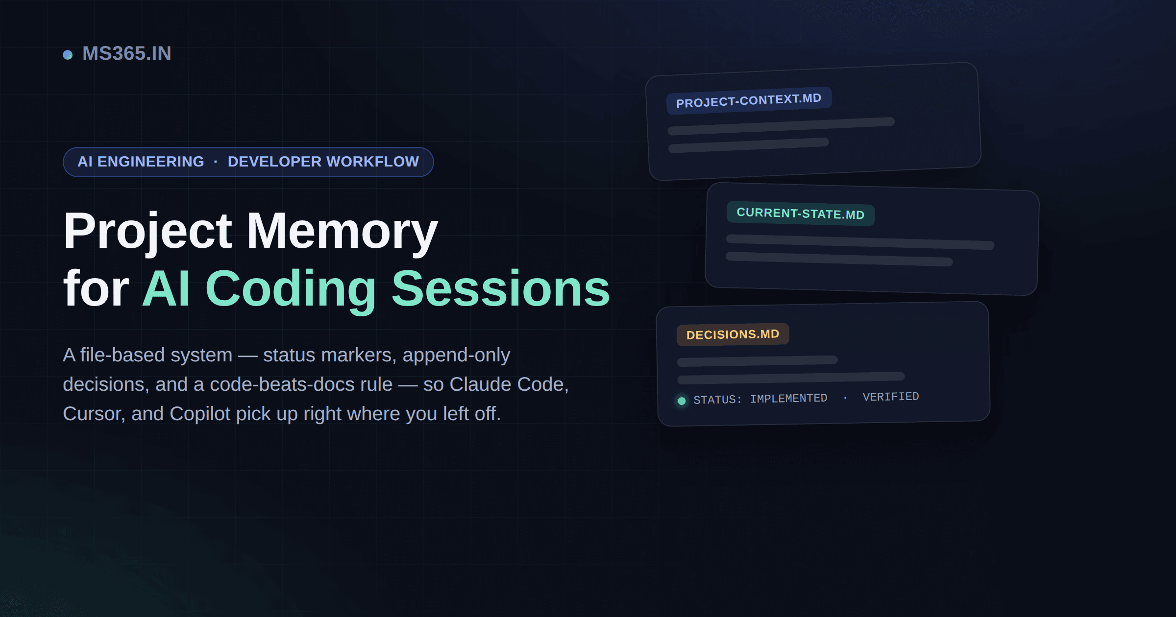 Giving an AI Assistant Project Memory That Survives the Session