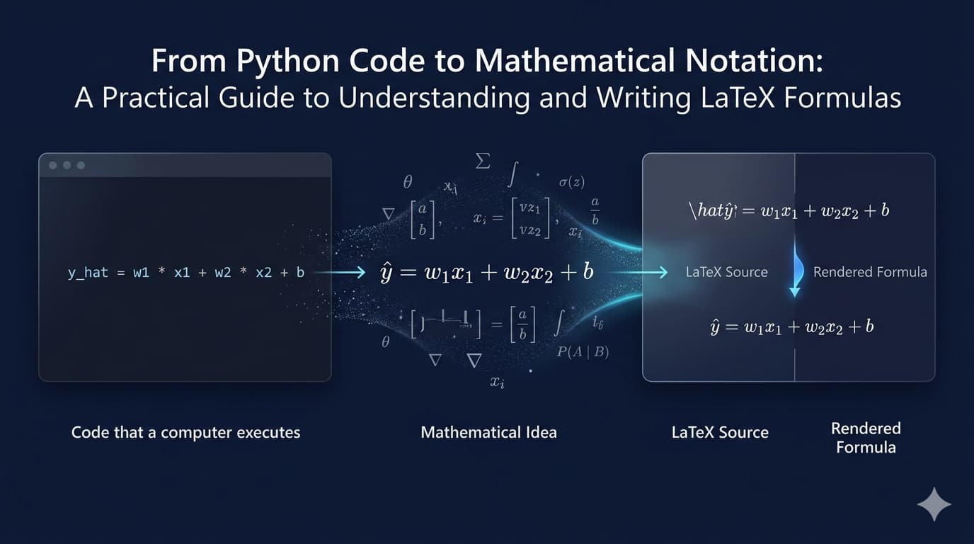 From Python Code to Mathematical Notation: A Practical Guide to Understanding and Writing LaTeX Formulas